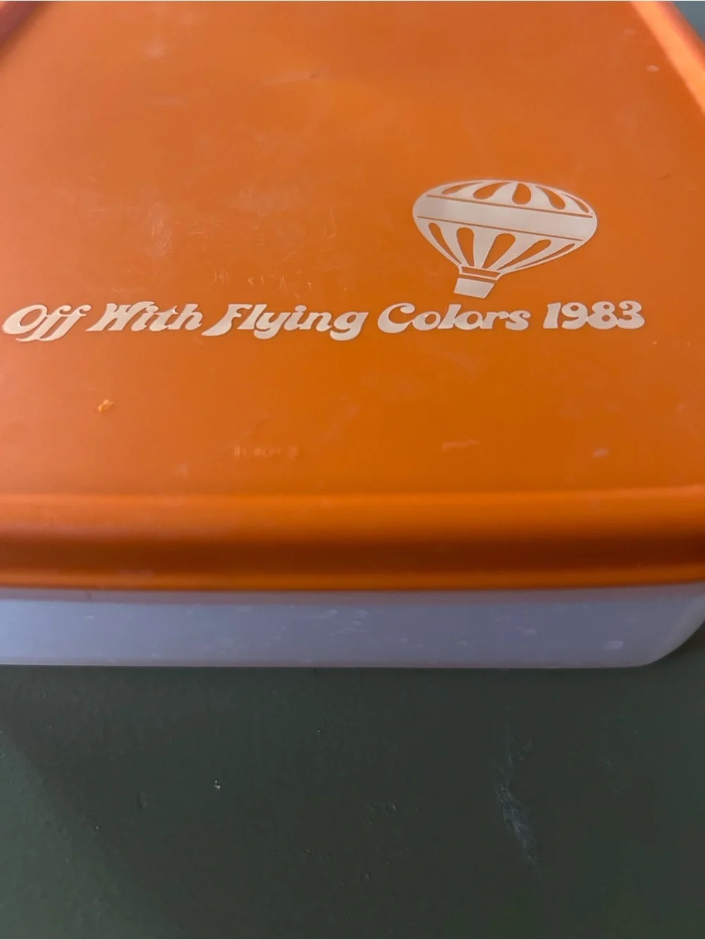 VTG Off With Flying Colors 1983 Tupperware Storage Container Collectors Item
